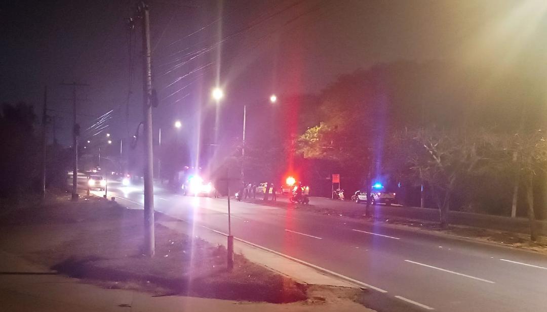 Lugar del atentado en Malambo