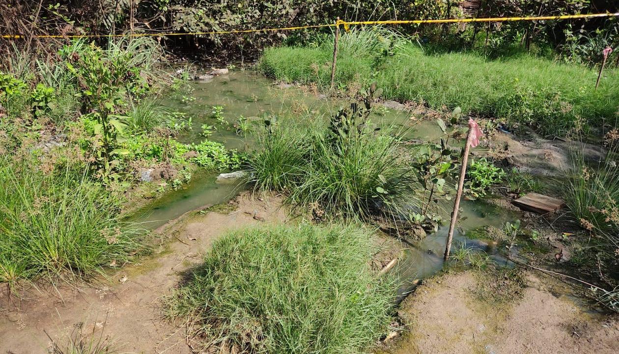 Presencia de aguas residuales.