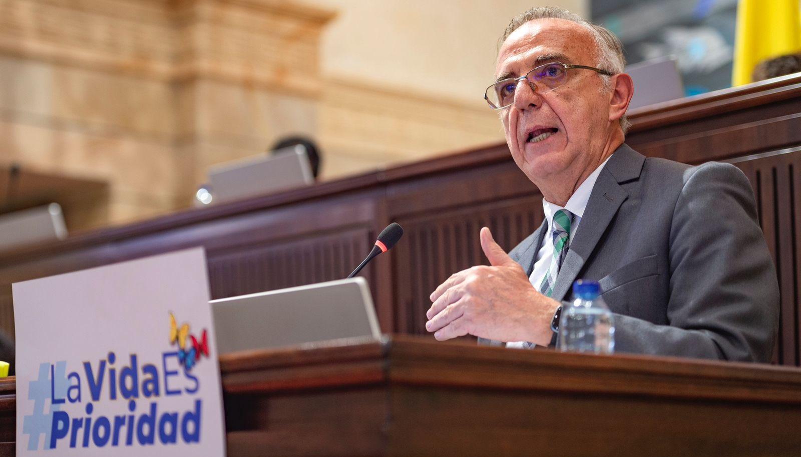 El Ministro de Defensa, Iván Velásquez. 