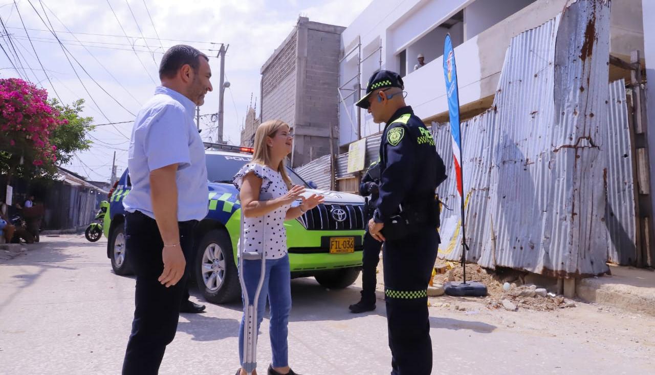 Gobernadora del Atlántico, Elsa Noguera, visitó las obras de la nueva estación de Policía de Soledad.