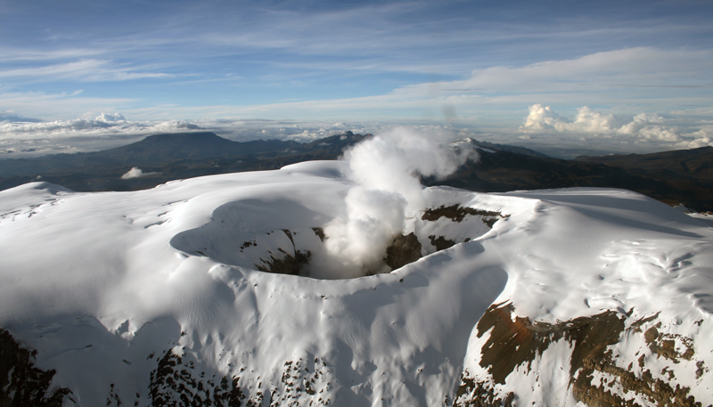 Volcán Nevado del Ruíz, hoy.
