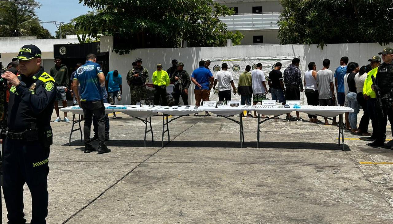 Según la Policía, los capturados pertenecen a las estructuras criminales de alias 'Castor' y Digno Palomino.