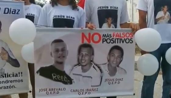La protesta se cumplió este jueves en Chochó, de donde eran oriundos los tres jóvenes asesinados