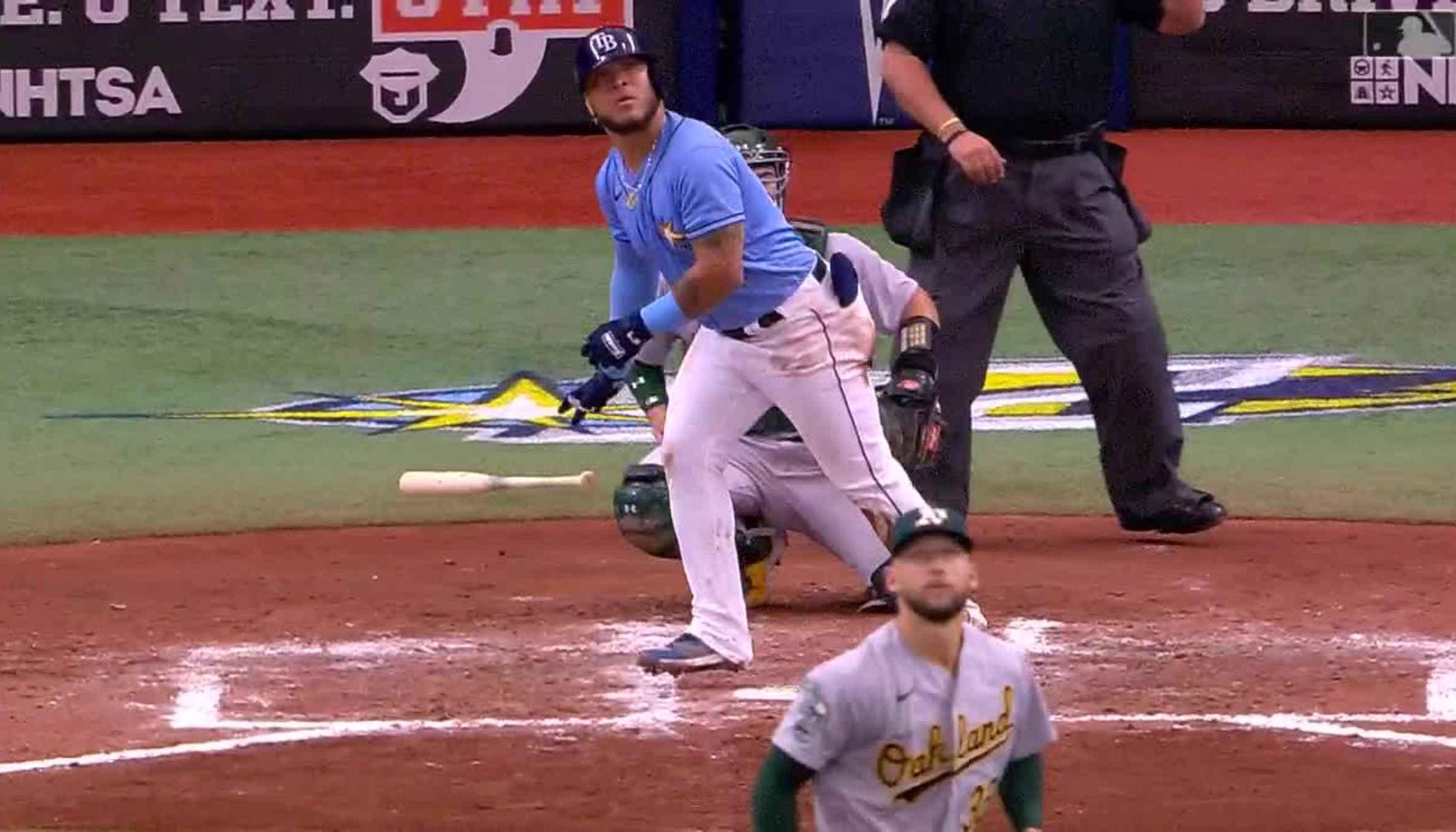 Harold Ramírez bateó un jonrón de dos carreras en el quinto inning. 