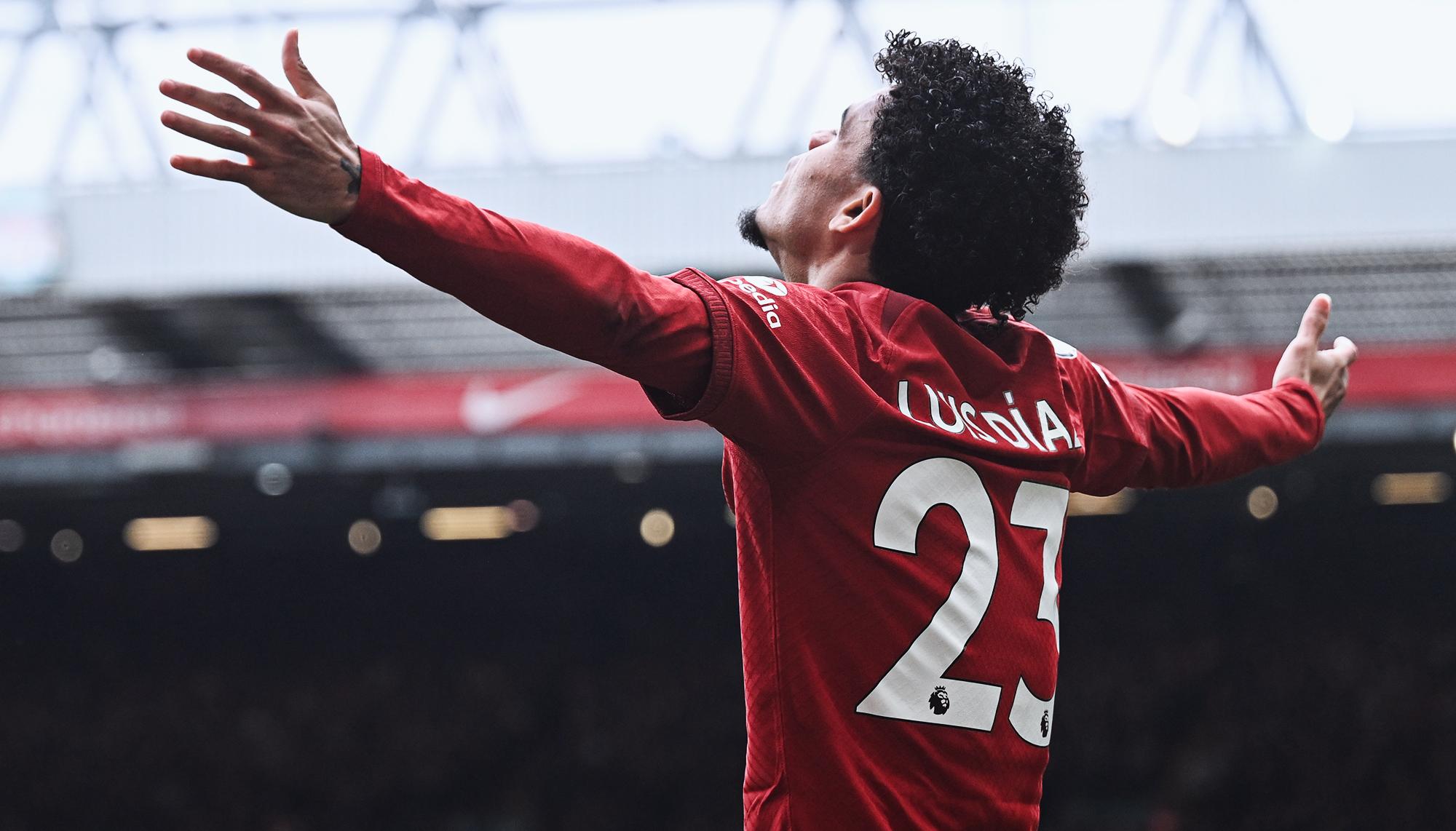 Luis Díaz puso el 2-0 del Liverpool sobre el Tottenham.
