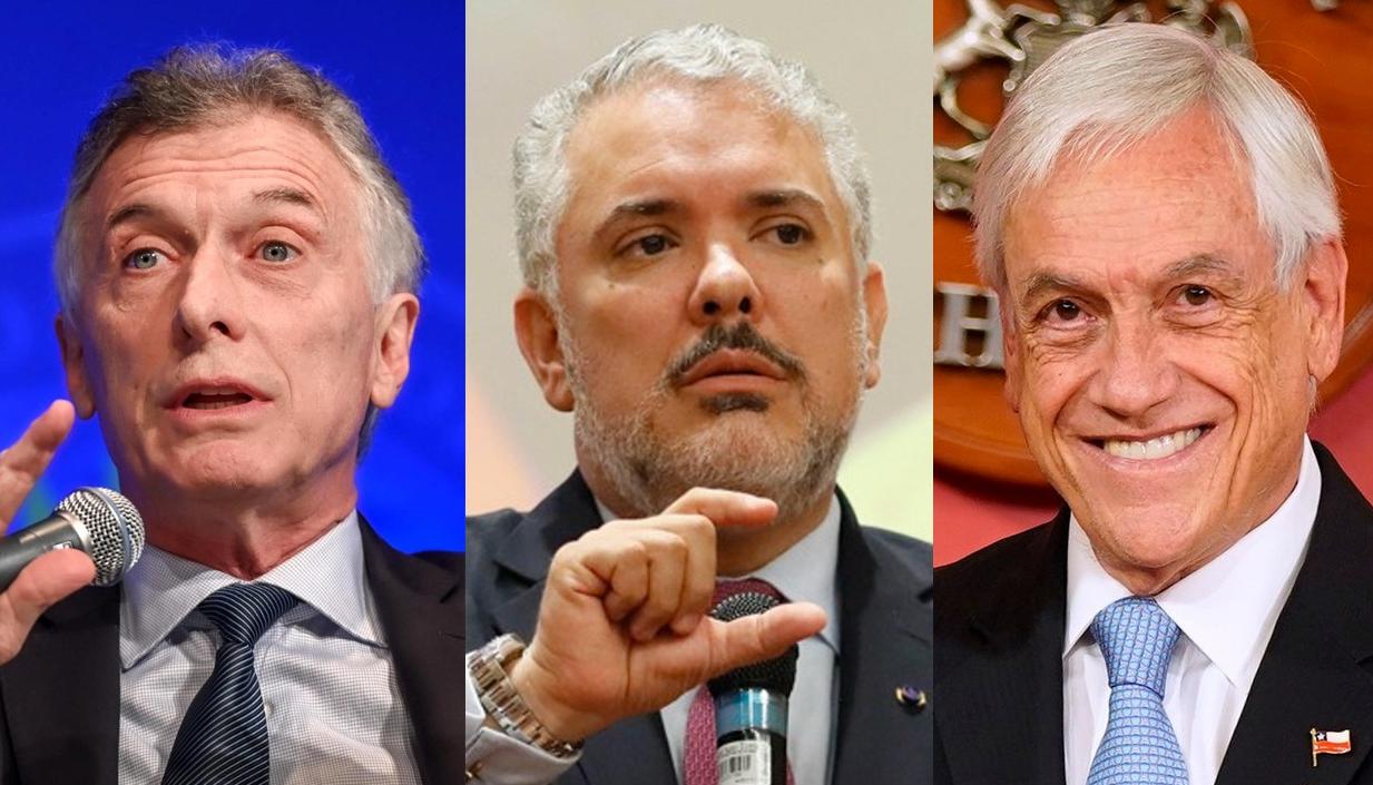 Mauricio Macri, Iván Duque y Sebastián Piñera