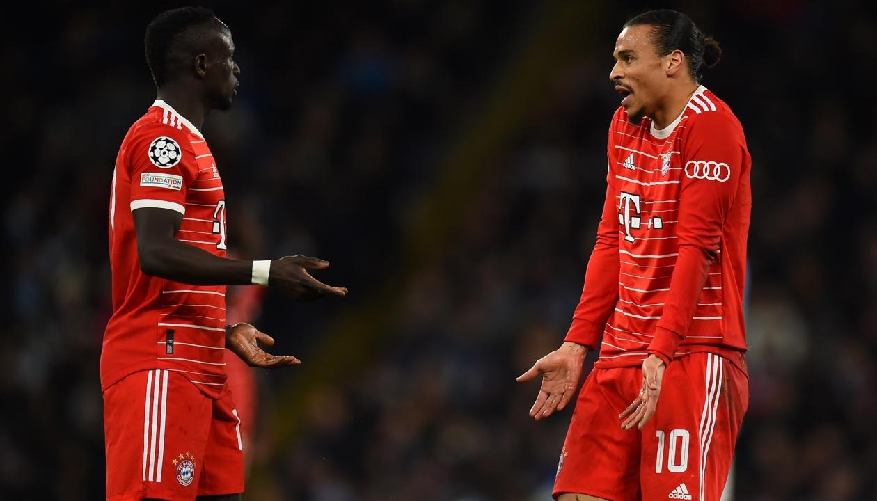La discusión entre Sadio Mané y Leroy Sané.