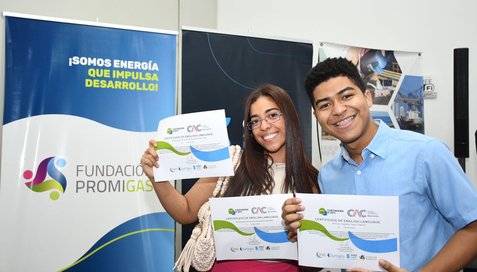 Beneficiarios de Cartagena O-Key que hace parte del programa Más Empleo Juvenil de la Fundación Promigas