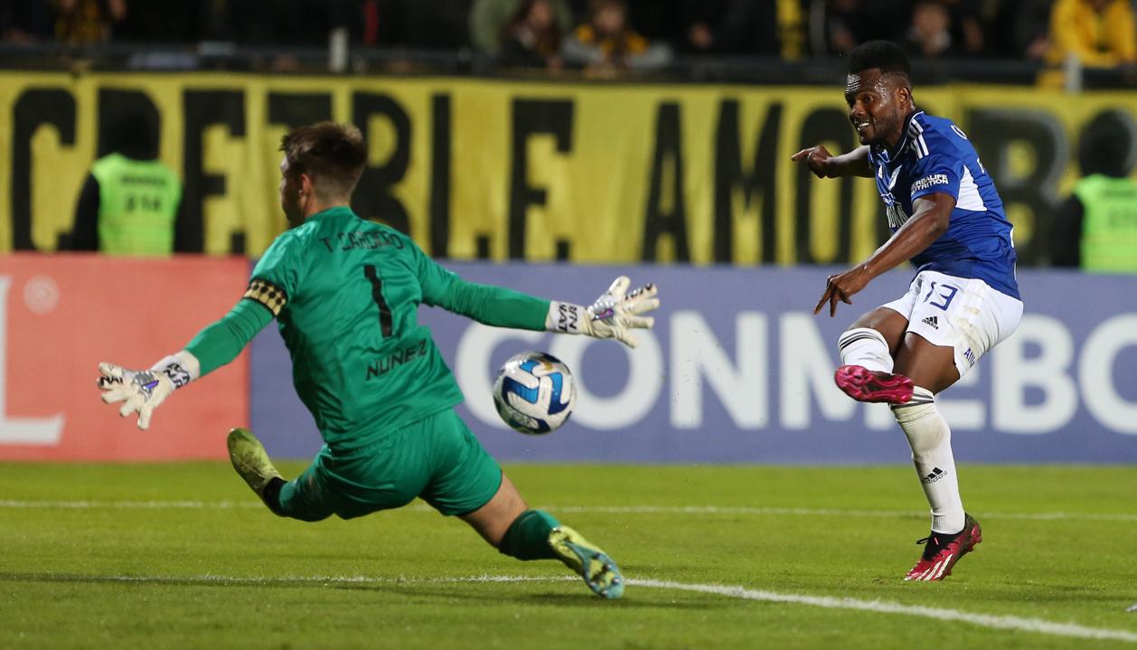El cartagenero Elvis Perlaza marcó el primer gol de Millonarios.