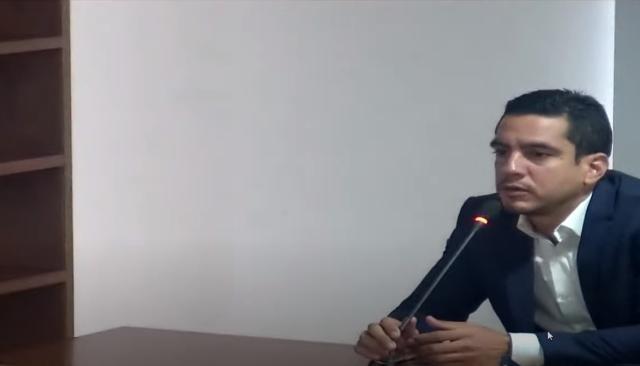 Senador Alex Flórez en una de sus presentaciones en la Procuraduría.