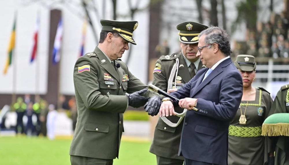 Ceremonia de posesión como director de la Policía ante el Presidente Petro, del general William Salamanca.