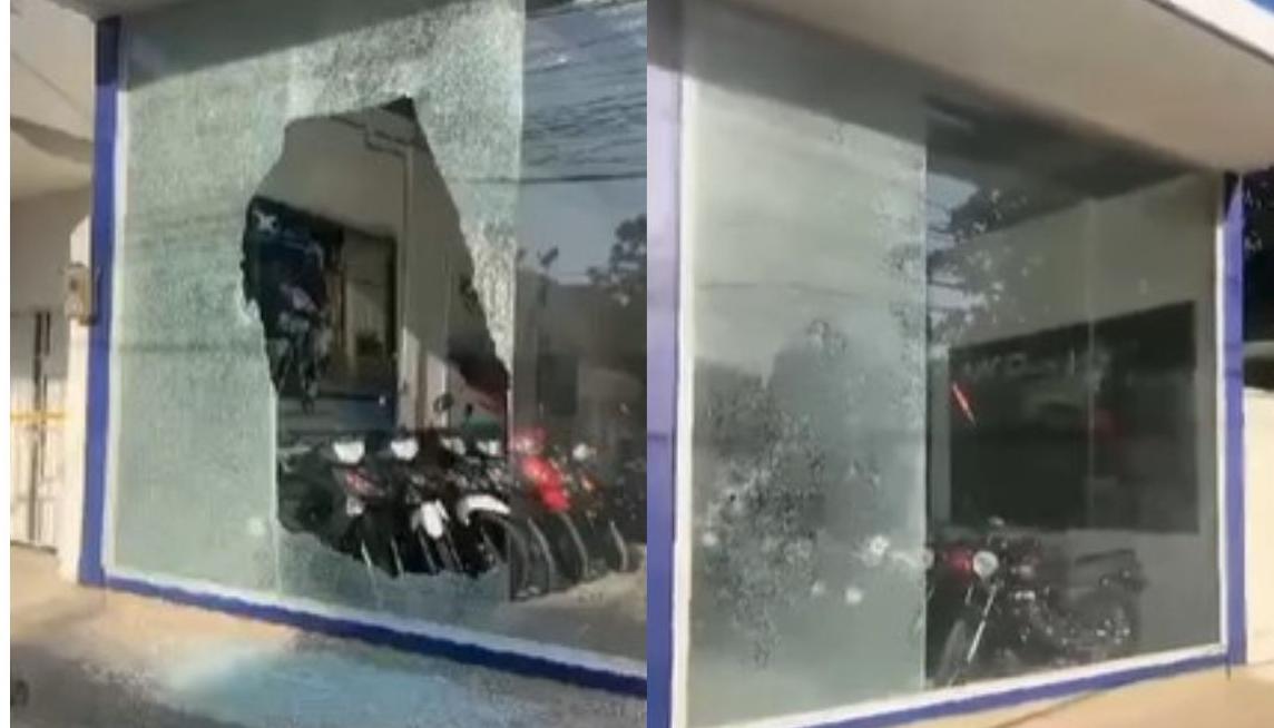 Atentado a un local de motos en Baranoa.