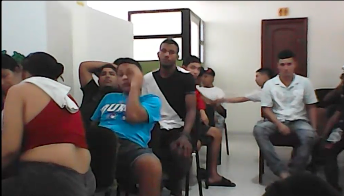 Parte de los procesados durante la audiencia de este viernes.