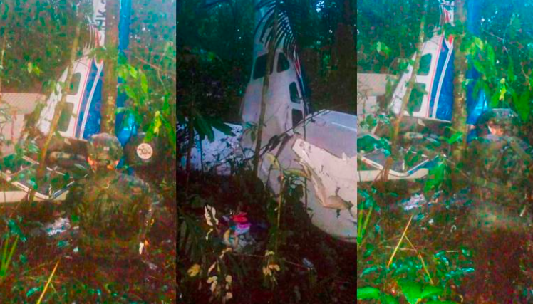 Imagen de la avioneta siniestrada.
