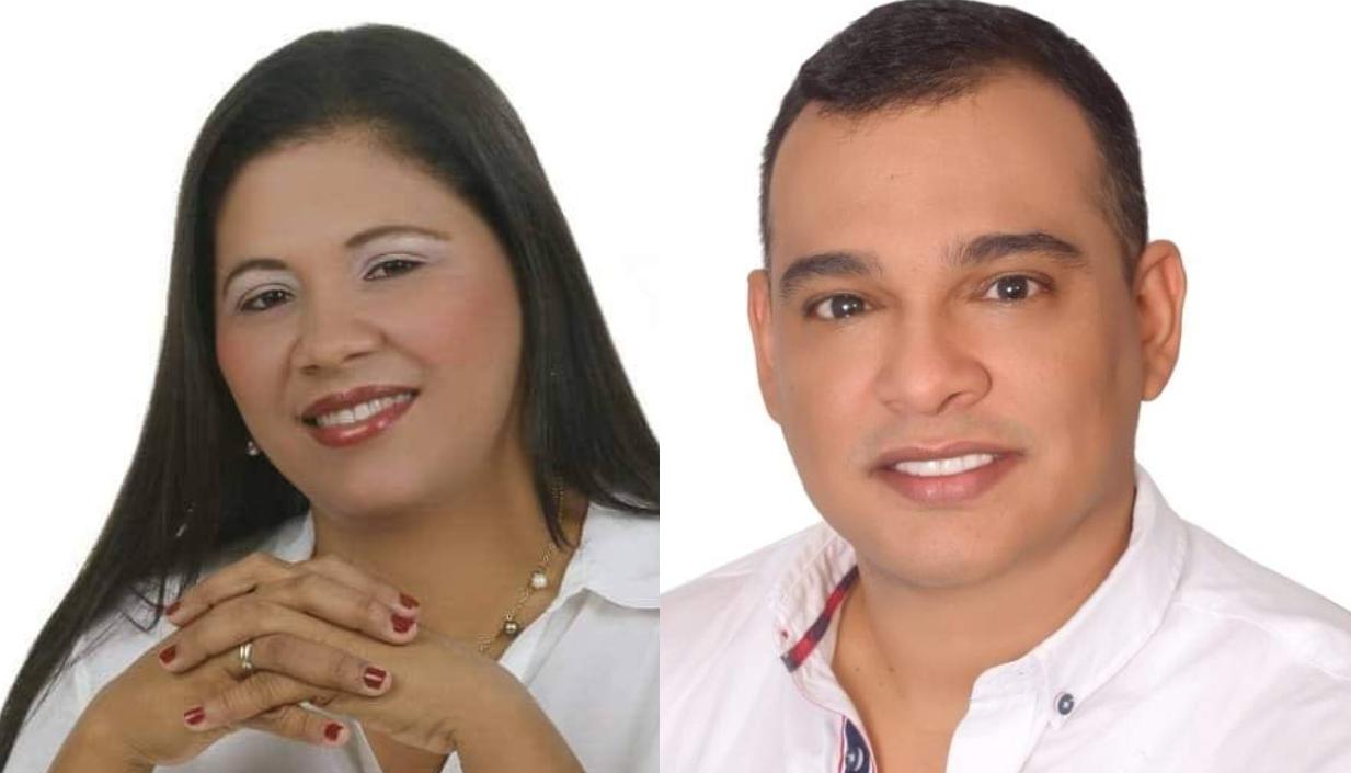 Los candidatos Roquelina Blanco y Fabián Bonett.