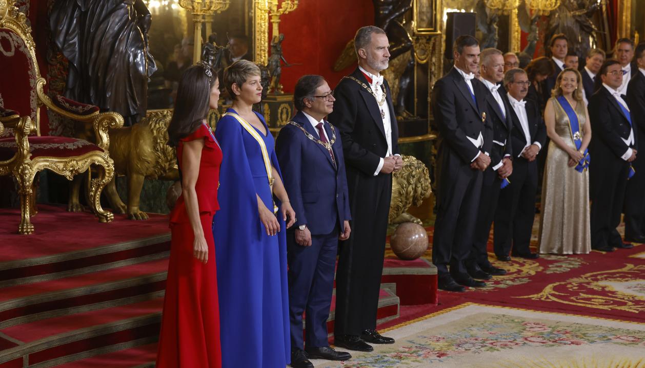 Imagen de la cena de gala en el Palacio Real de Madrid.