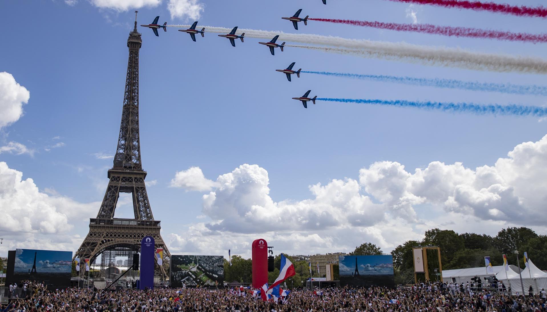 Ceremonia de traspaso olímpico de Tokio a París el 8 de agosto 2021.