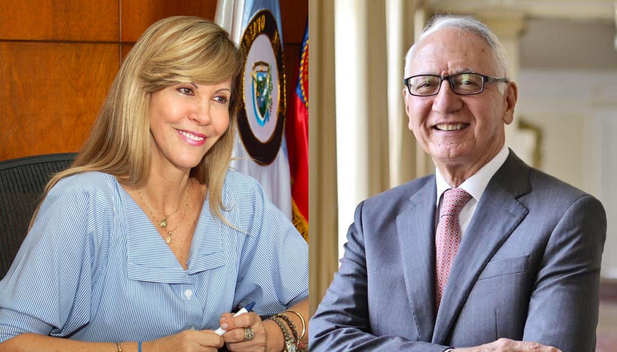 La directora del Partido de la  U, Dilian Francisca Toro, y el ministro de Salud, Guillermo Alfonso Jaramillo