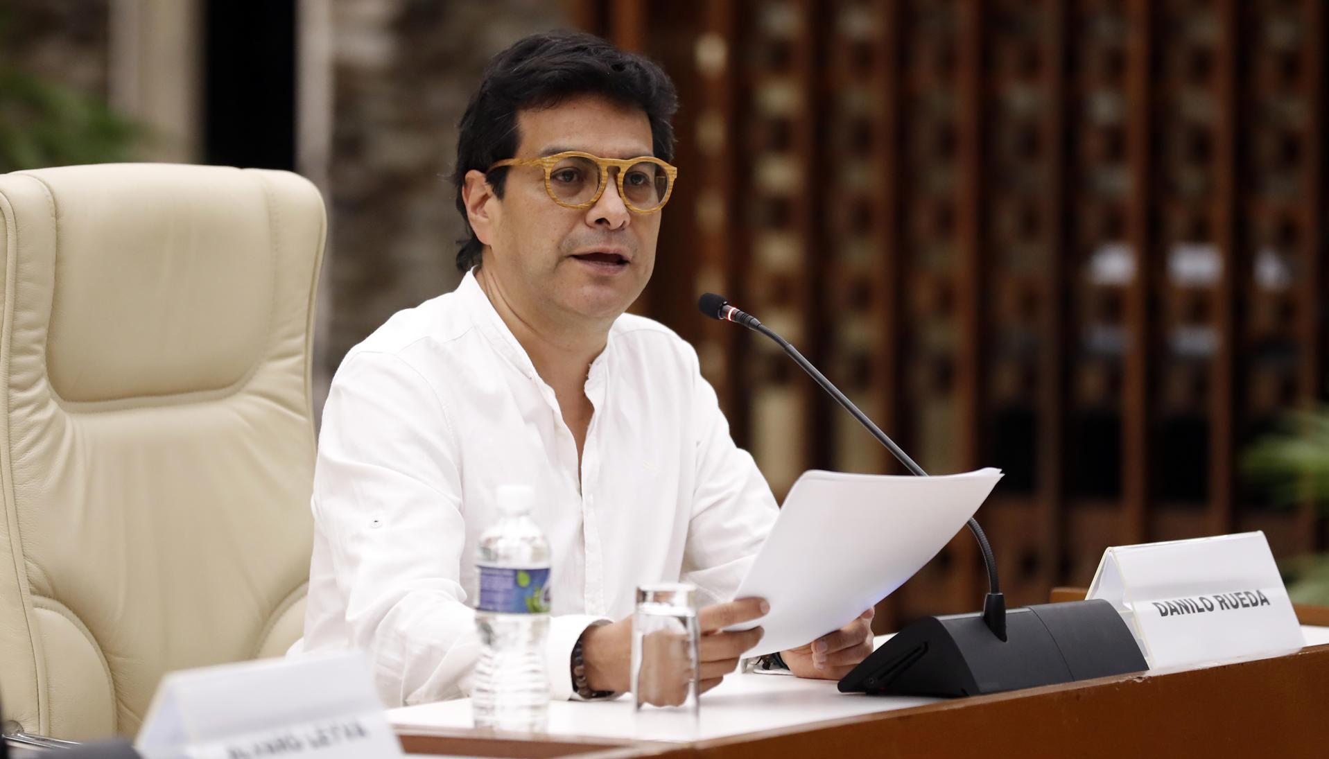El alto comisionado para la Paz de Colombia, Iván Danilo Rueda