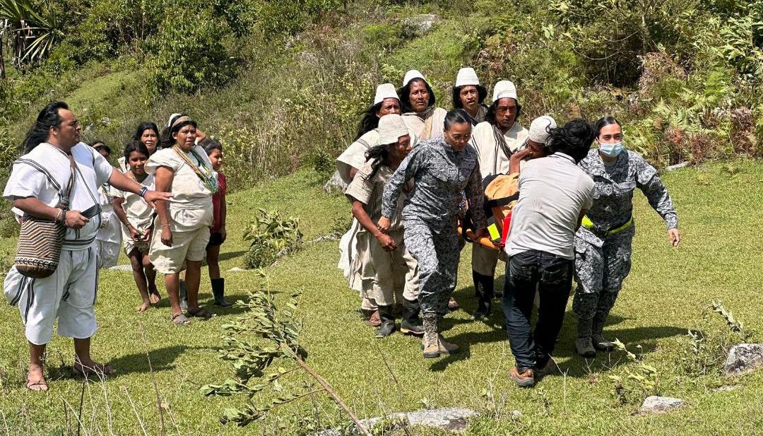 Evacuación del indígena arhuaco