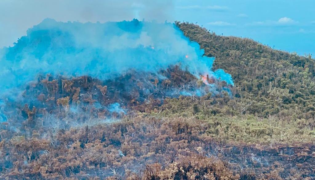Incendio en la isla de Providencia. 