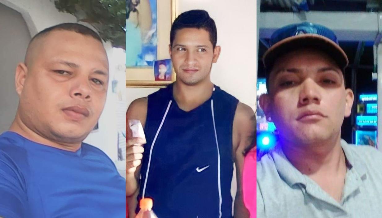 Los tres hombres asesinados. 