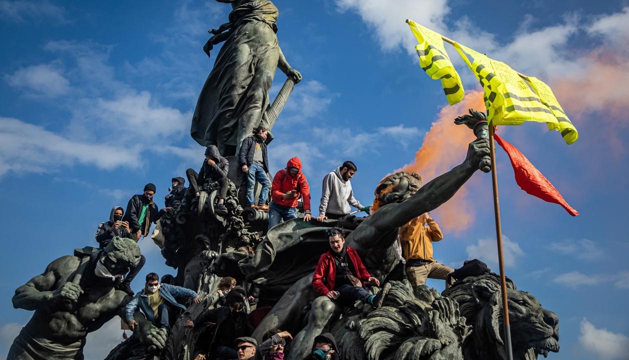 Imagen de la manifestación en París.