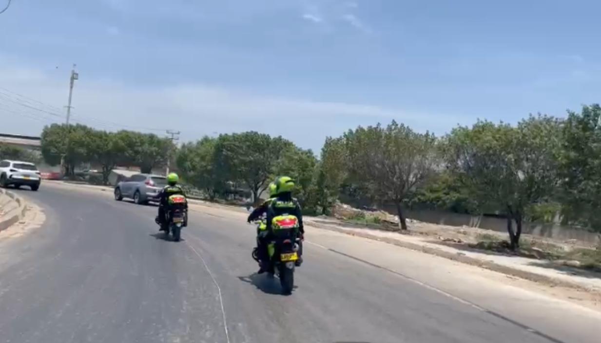 Operativo de la Policía en el Corredor Portuario. 