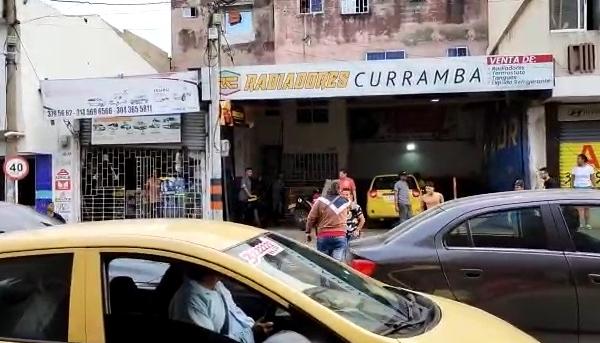 Pelea en el barrio Chiquinquirá. 