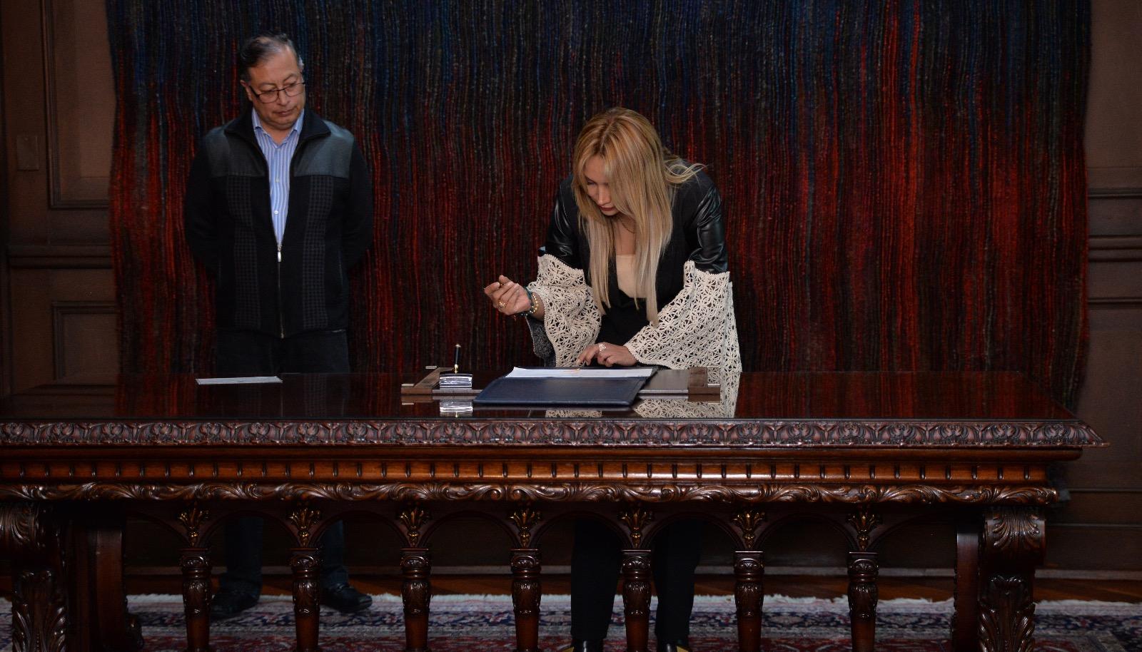 Posesión de la Consejera para las Regiones, Sandra Liliana Ortiz.