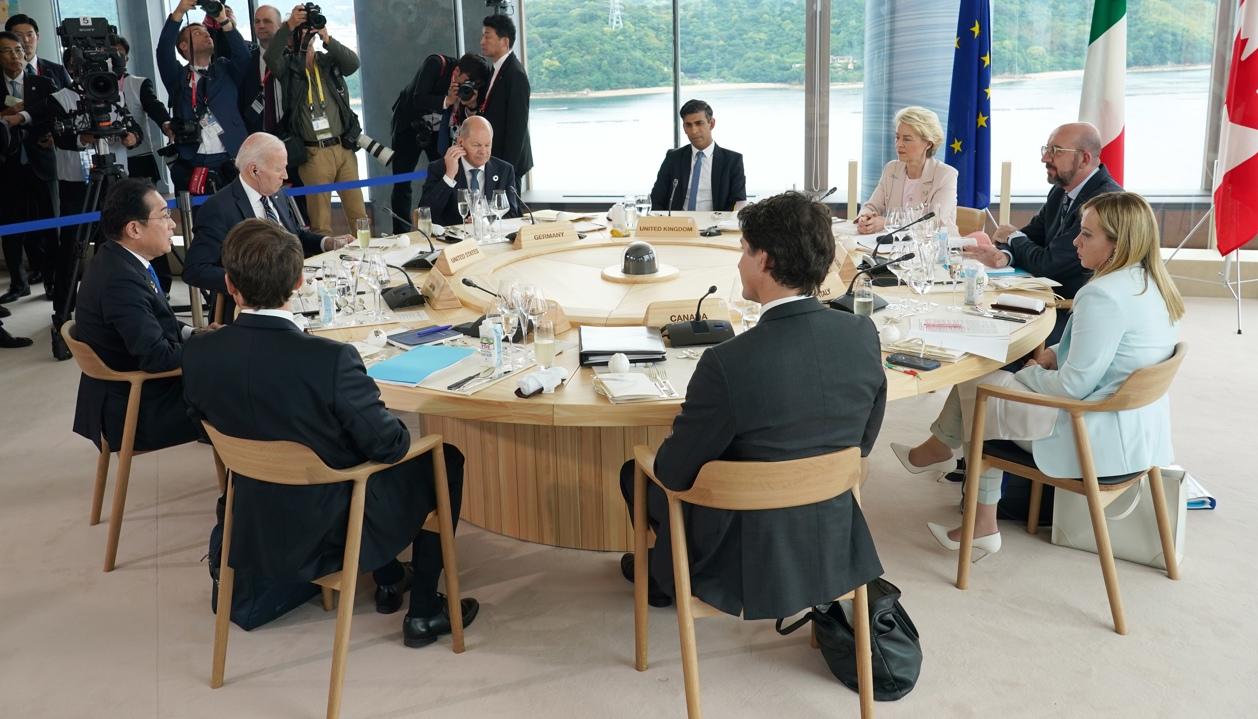 Imagen de la reunión de los líderes del G7.