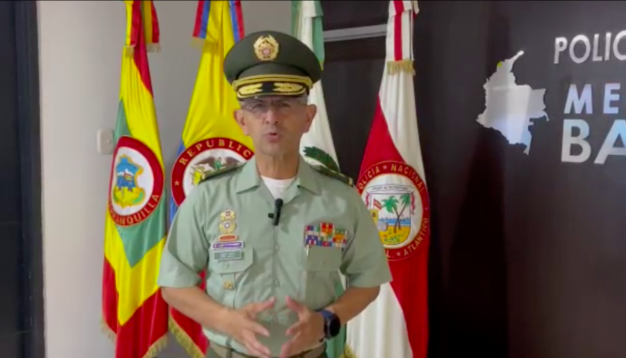 El general Jorge Urquijo, comandante de la Policía Metropolitana de Barranquilla.