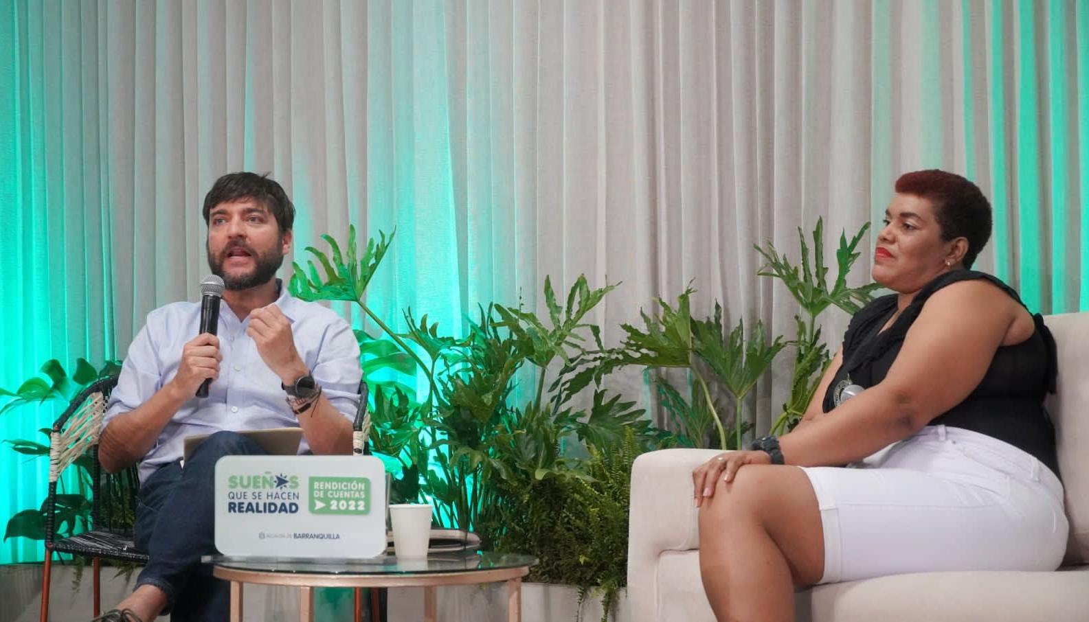 El Alcalde Jaime Pumarejo en la audiencia pública de rendición de cuentas de este martes