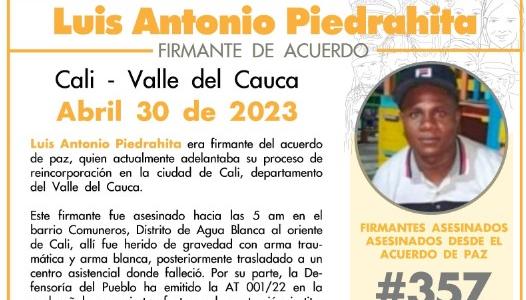 Luis Antonio Piedrahíta, asesinado en Cali