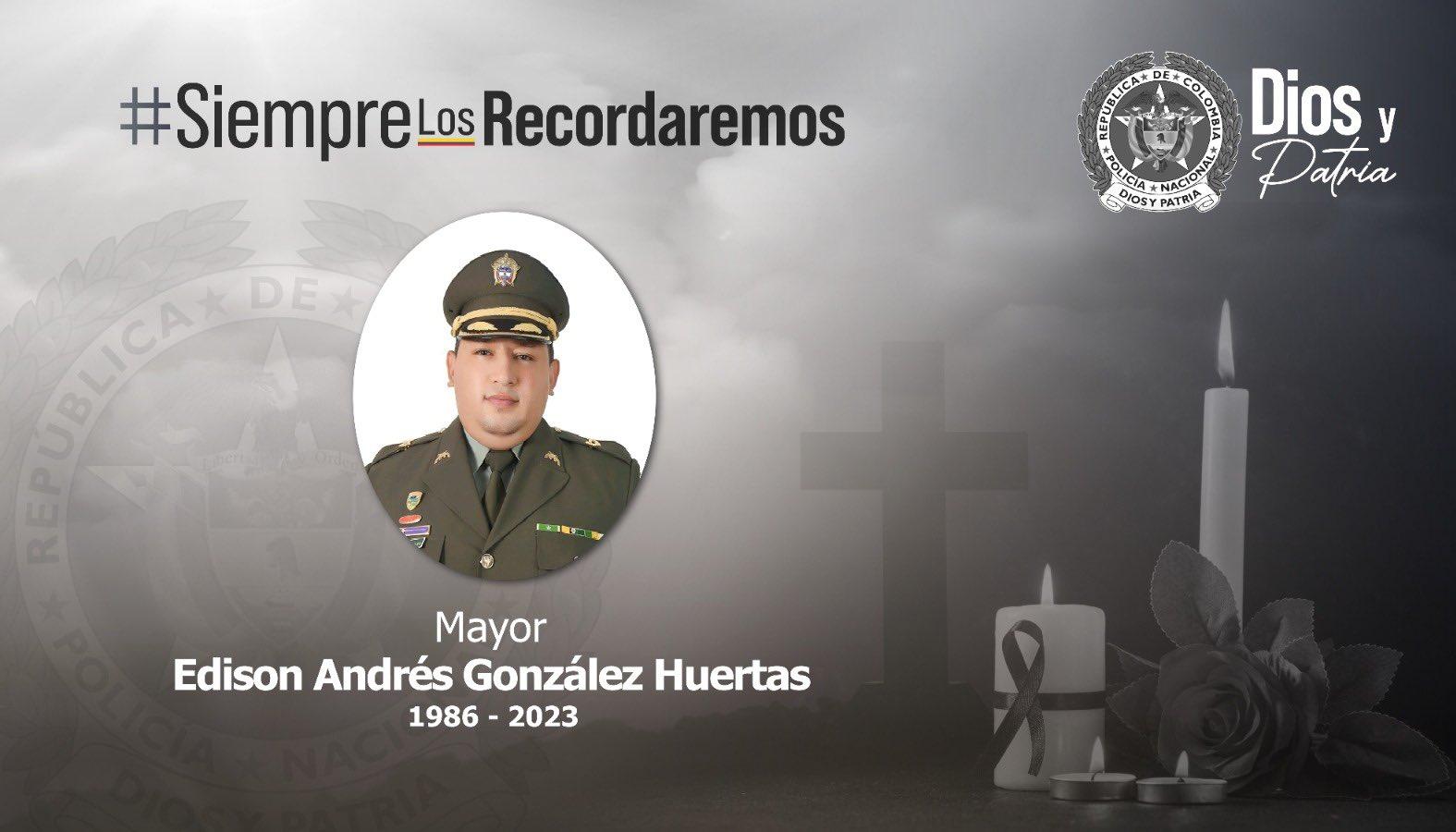 Mayor General Édinson González, asesinado