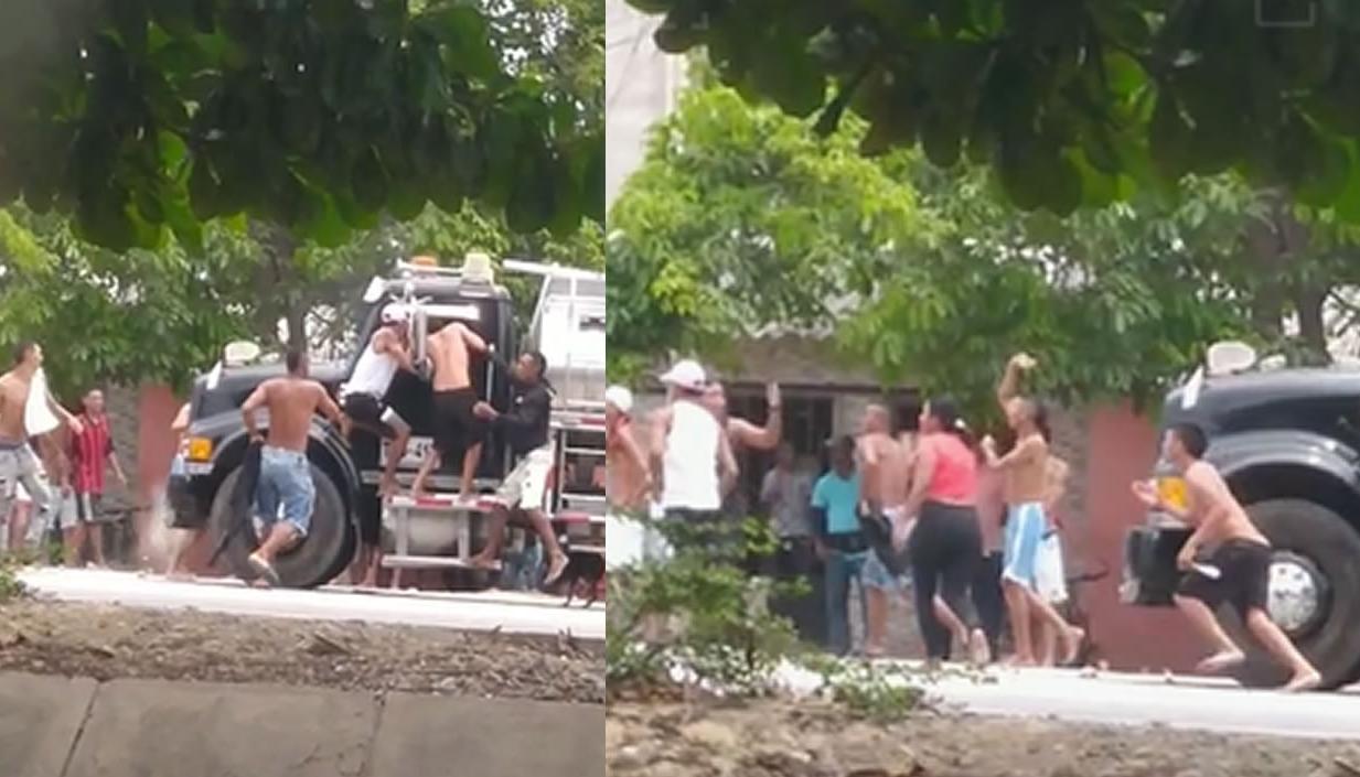 El asalto a camión cisterna en Rebolo