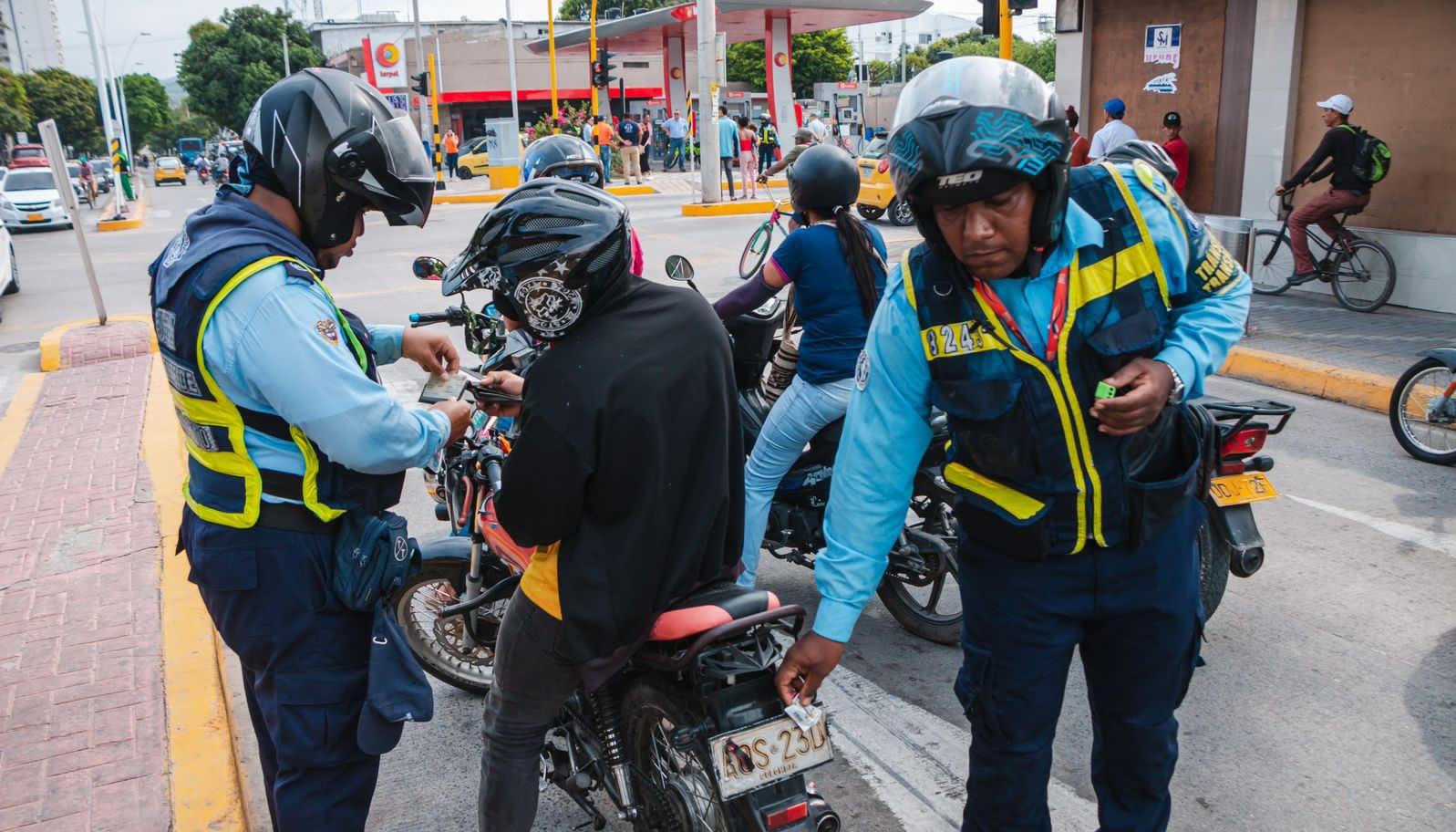 Operativos de control de la Secretaría de Movilidad de Santa Marta