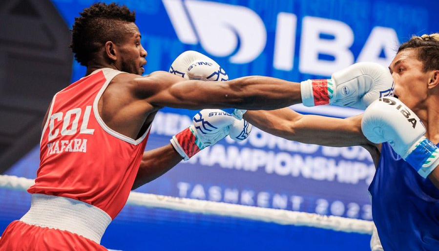 José Manuel Viáfara en su combate contra Ibraahim Barry.