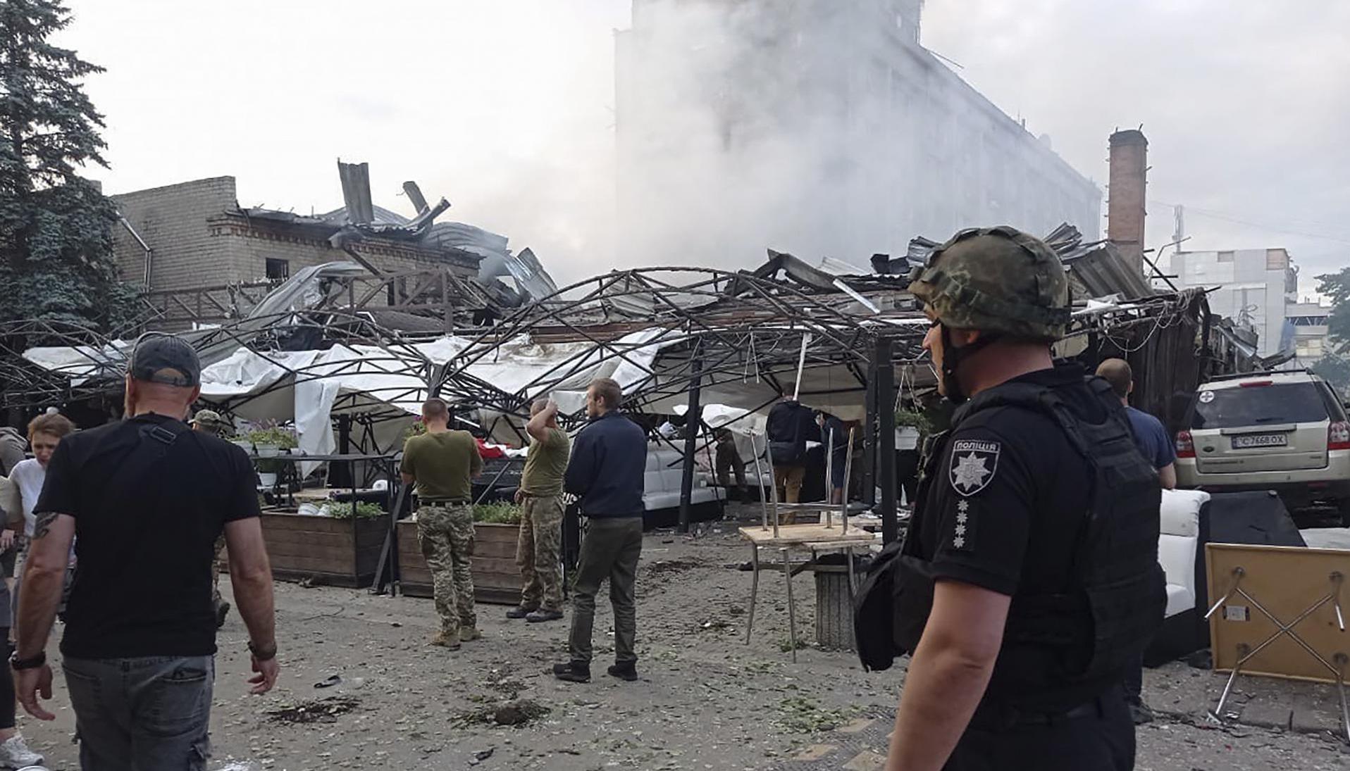 Ataque en en Kramatorsk.