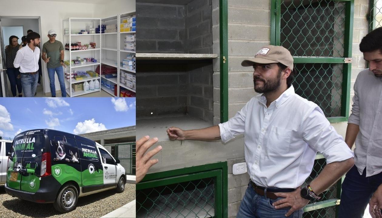 El Alcalde Jaime Pumarejo inspeccionando el Centro de Bienestar Animal.