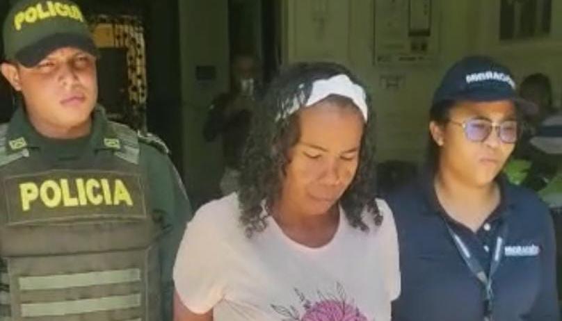 La mujer fue capturada en Cartagena. 
