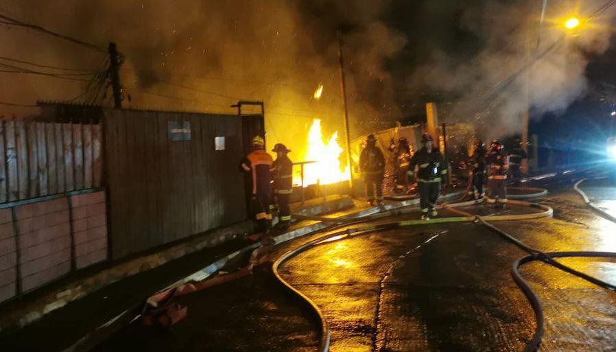 Incendio en Valparaíso. 