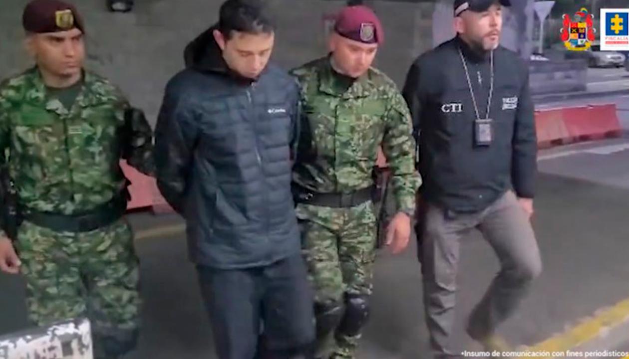 Leiner Arturo Miranda López, detenido.