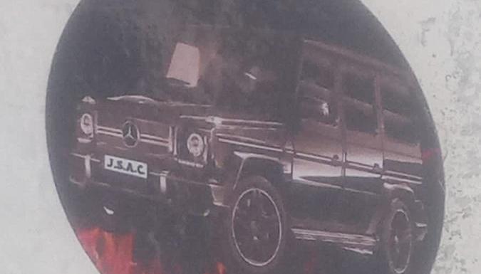 El logotipo que colocan en motocarros en Soledad. 