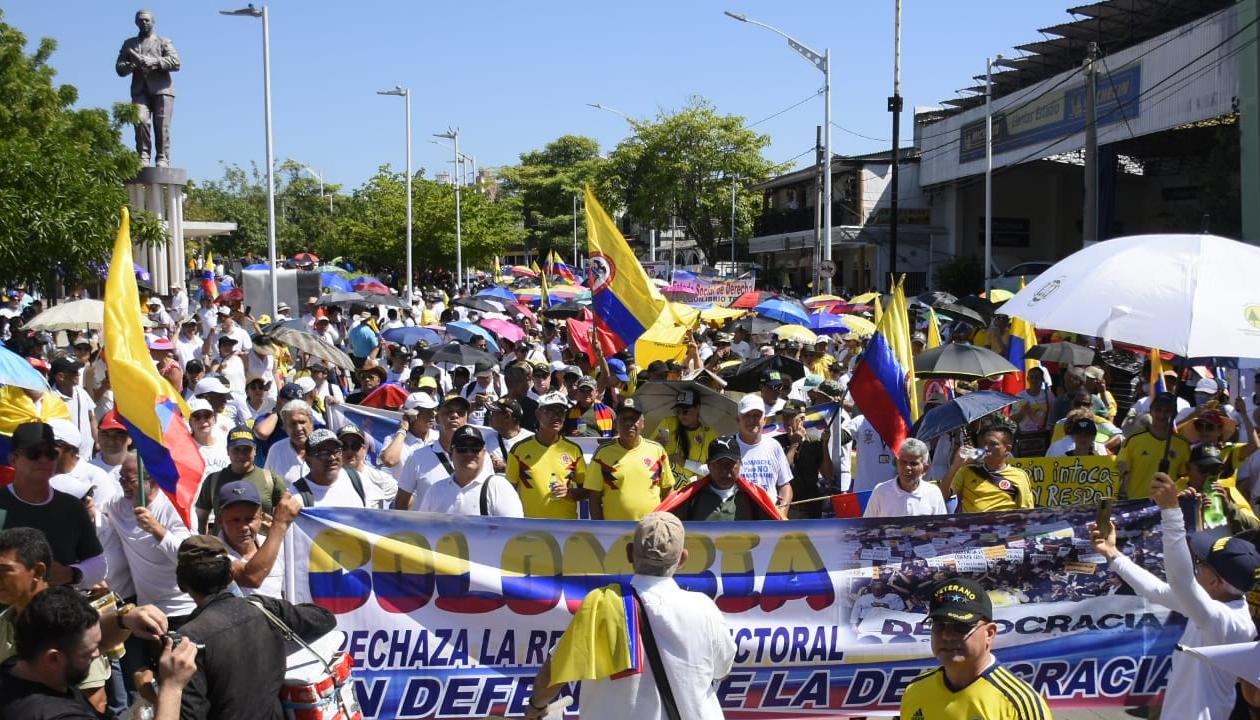 Marcha en contra del Gobierno.