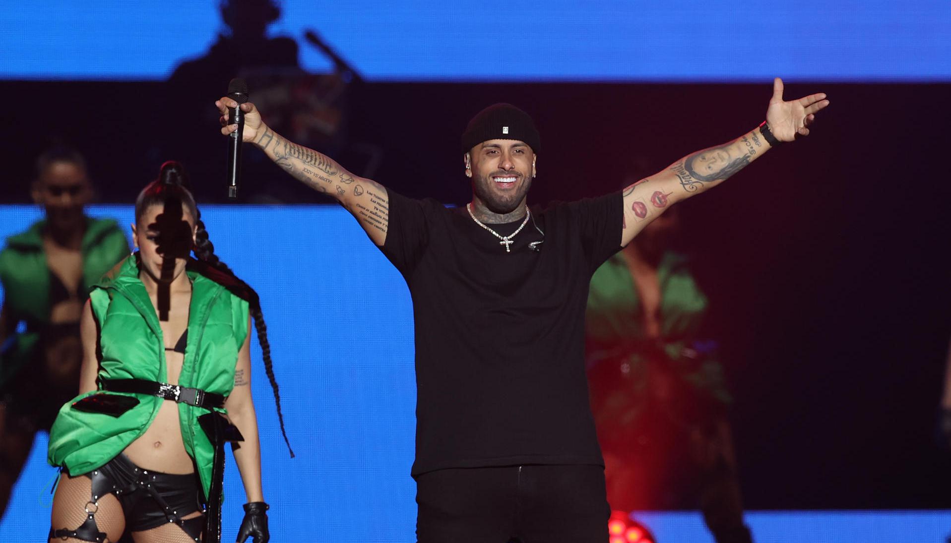 Nicky Jam en concierto.