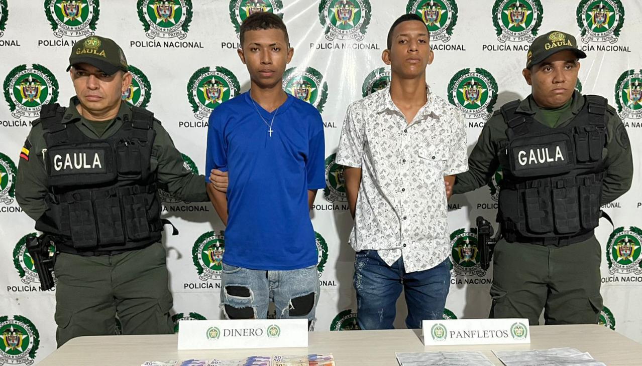 Michel De Leones Martínez y Yesid Stiven Ávila Carrillo.