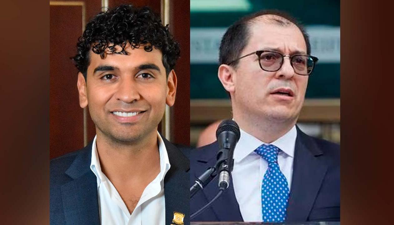 David Racero, presidente de la Cámara de Representantes, y Francisco Barbosa, Fiscal General de la Nación.