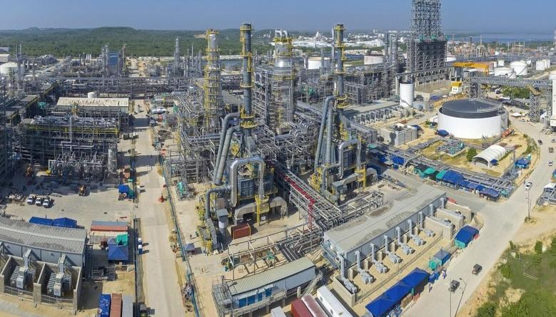 Aspecto de la planta Reficar en Cartagena.