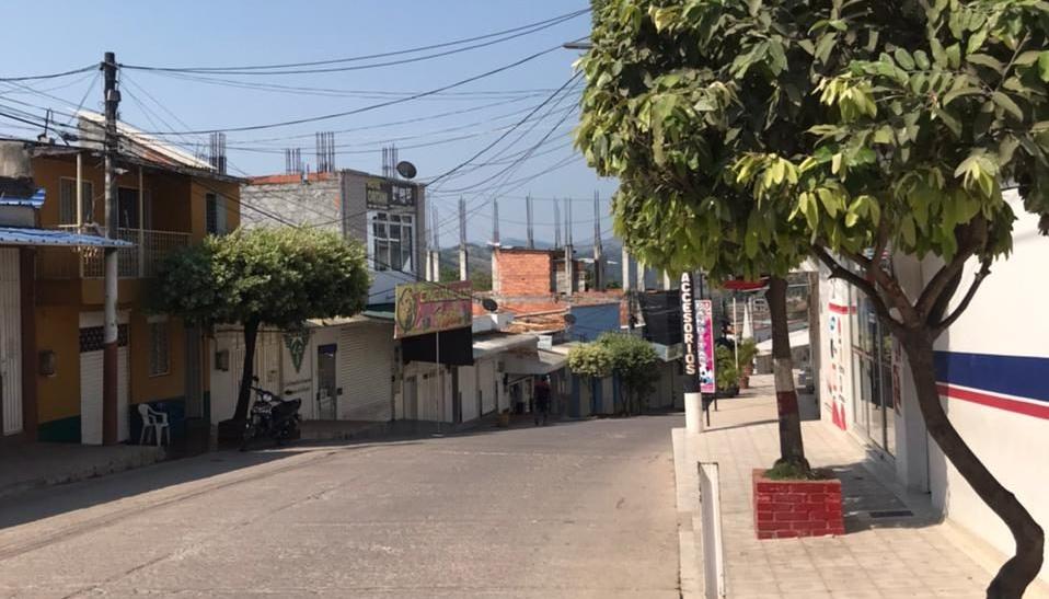 Calle del municipio de Santa Rosa del Sur en Bolívar.